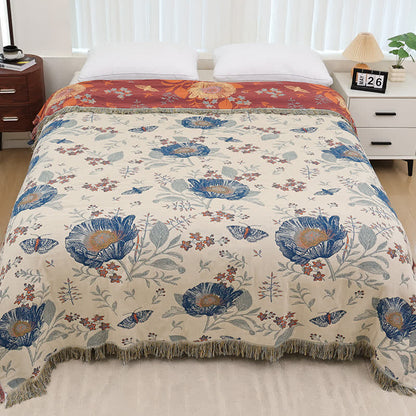 Trapunta reversibile in garza di puro cotone Lotus