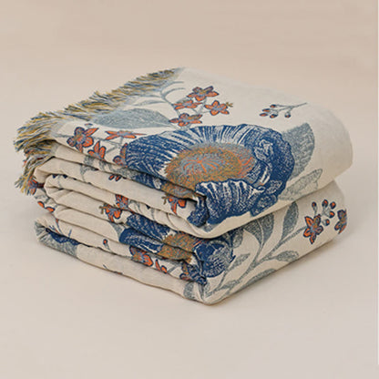 Trapunta reversibile in garza di puro cotone Lotus
