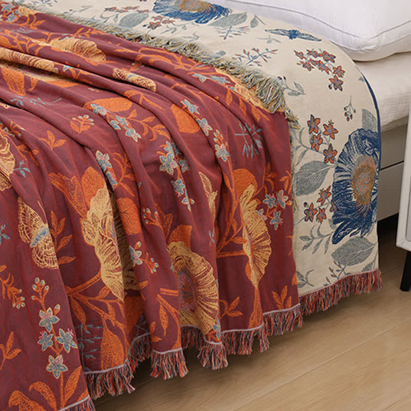 Trapunta reversibile in garza di puro cotone Lotus