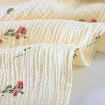 Completo da notte in garza di cotone beige garofano
