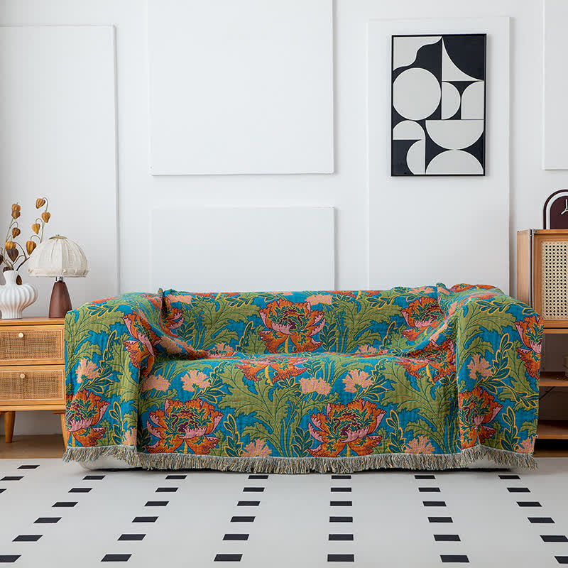 Trapunta con nappe in cotone naturale Poppy