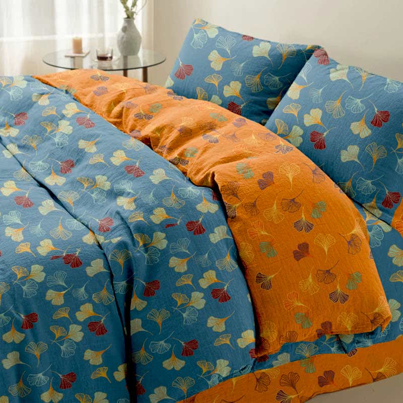 Set di biancheria da letto in cotone Ginkgo Biloba (4 pezzi)
