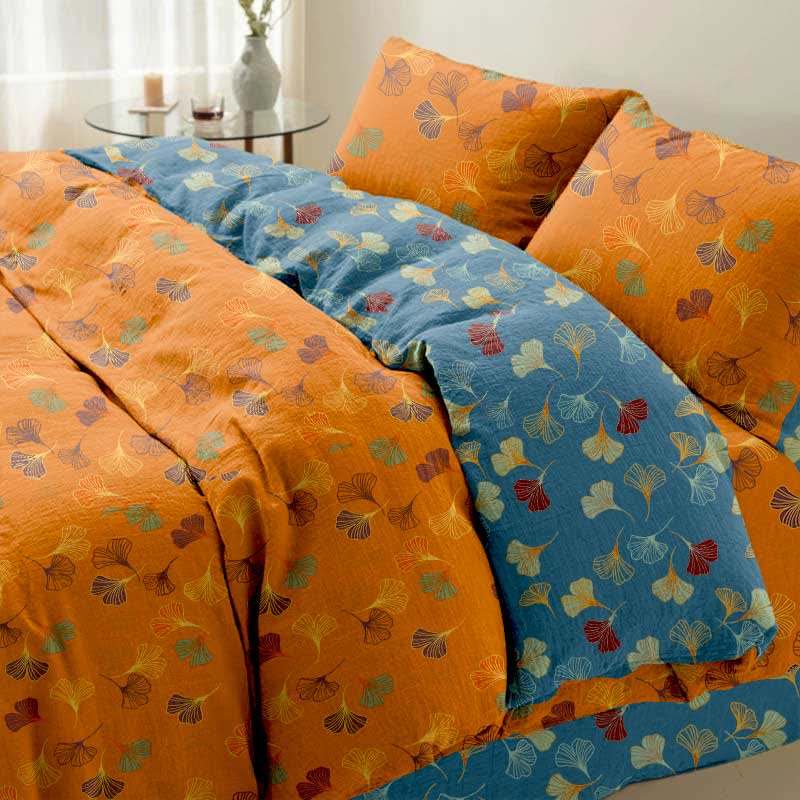 Set di biancheria da letto in cotone Ginkgo Biloba (4 pezzi)