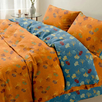 Set di biancheria da letto in cotone Ginkgo Biloba (4 pezzi)