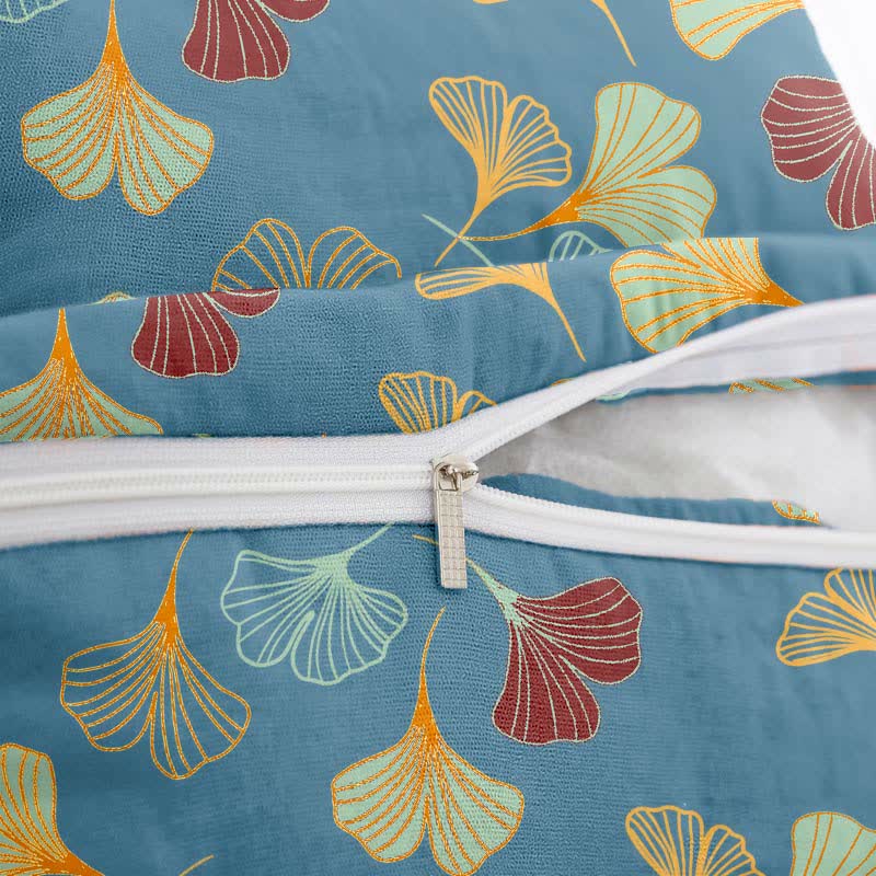 Federe quadrate in jacquard di cotone Ginkgo Biloba (2 pezzi) - image 4