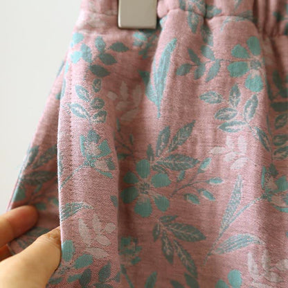 Pigiama in jacquard di garza di cotone floreale orientale