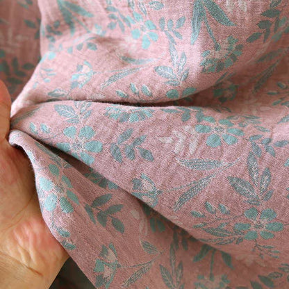 Pigiama in jacquard di garza di cotone floreale orientale