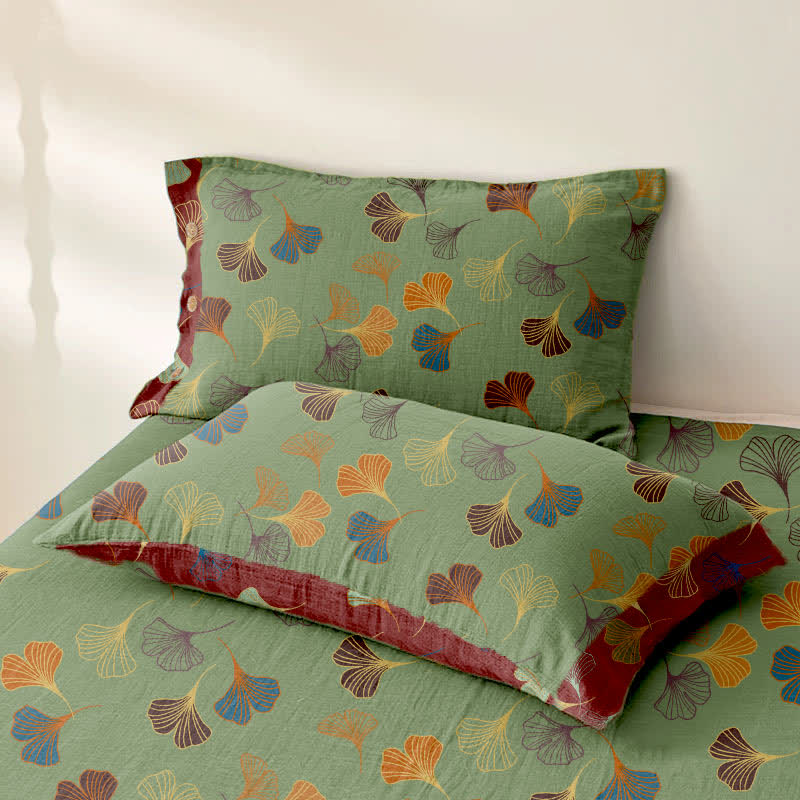 Copriletto jacquard in garza di cotone Ginkgo Biloba - image 19