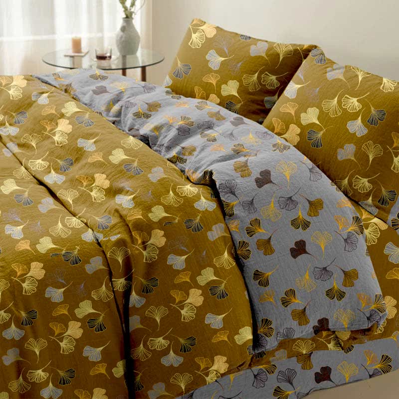 Set di biancheria da letto in cotone Ginkgo Biloba (4 pezzi)