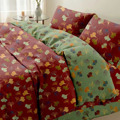 Set di biancheria da letto in cotone Ginkgo Biloba (4 pezzi)