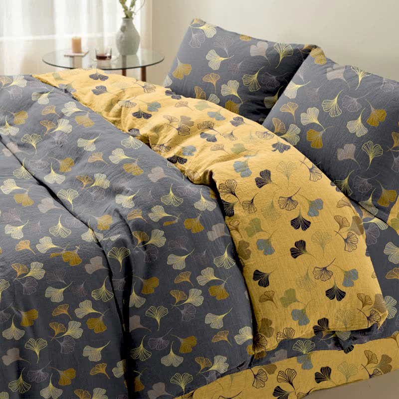 Set di biancheria da letto in cotone Ginkgo Biloba (4 pezzi)