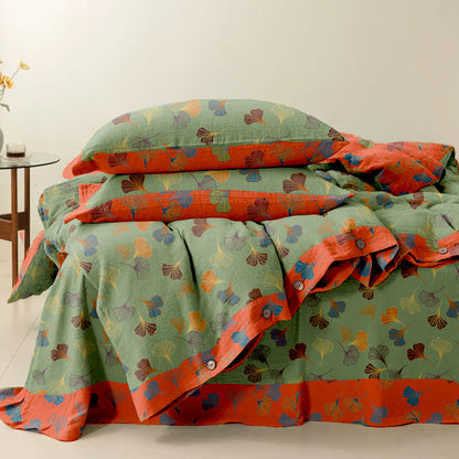 Set di biancheria da letto in cotone Ginkgo Biloba (4 pezzi)