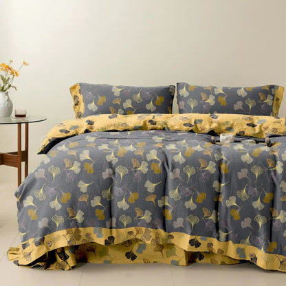 Set di biancheria da letto in cotone Ginkgo Biloba (4 pezzi)