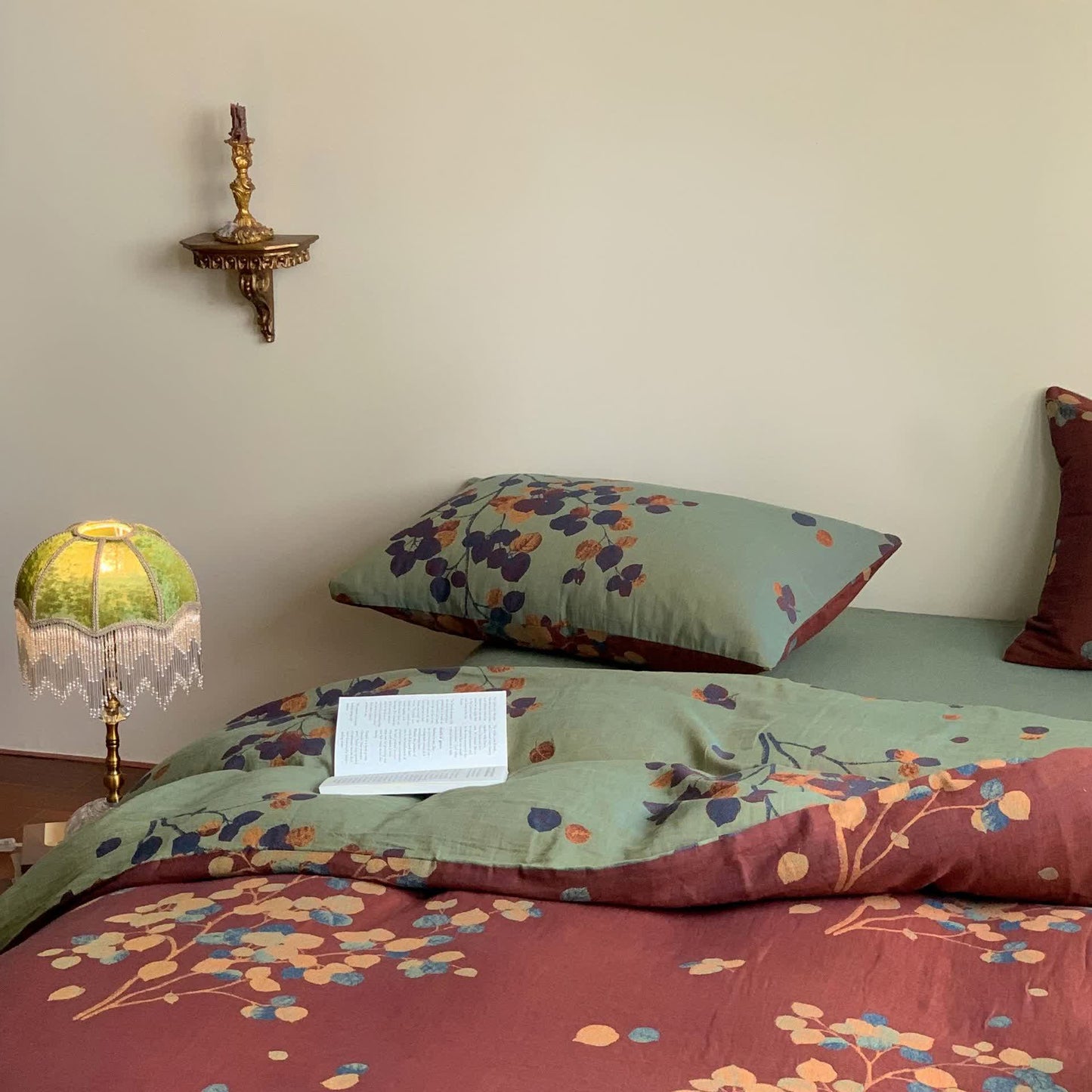 Set di biancheria da letto in cotone botanico a doppia garza (4 pezzi)