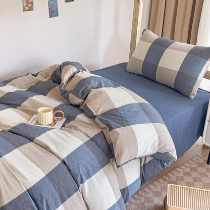 Set di biancheria da letto per dormitorio con copripiumino in stile semplice - image 5