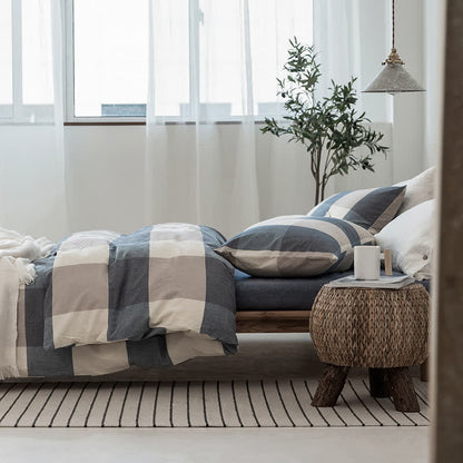 Set di biancheria da letto per dormitorio con copripiumino in stile semplice - image 8