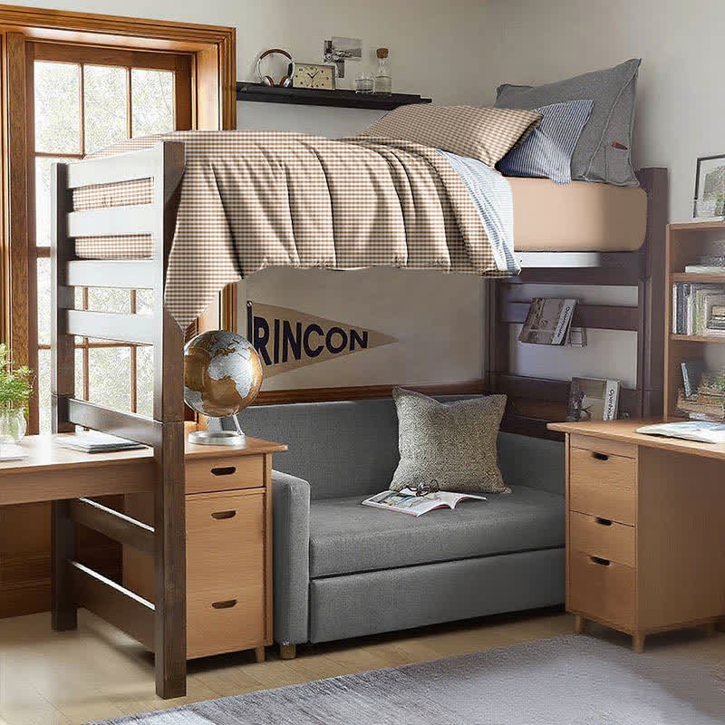 Set di biancheria da letto per dormitorio con copripiumino in cotone a quadri - image 12