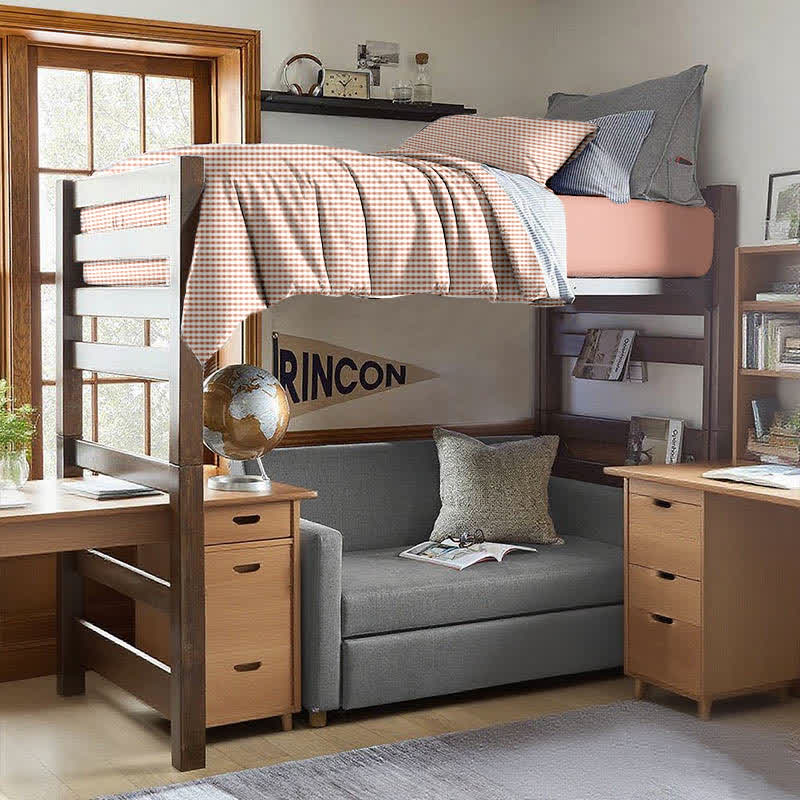 Set di biancheria da letto per dormitorio con copripiumino in cotone a quadri - image 18