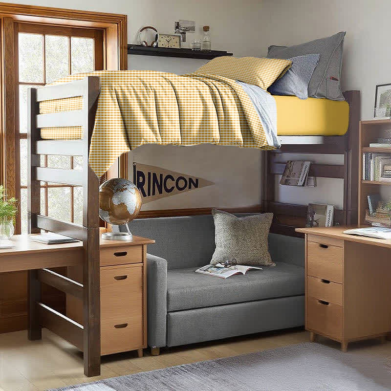 Set di biancheria da letto per dormitorio con copripiumino in cotone a quadri - image 3