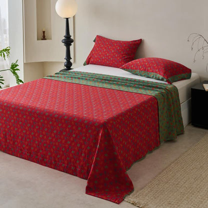 Copriletto in cotone naturale Ginkgo Biloba ispirato alla natura - image 1