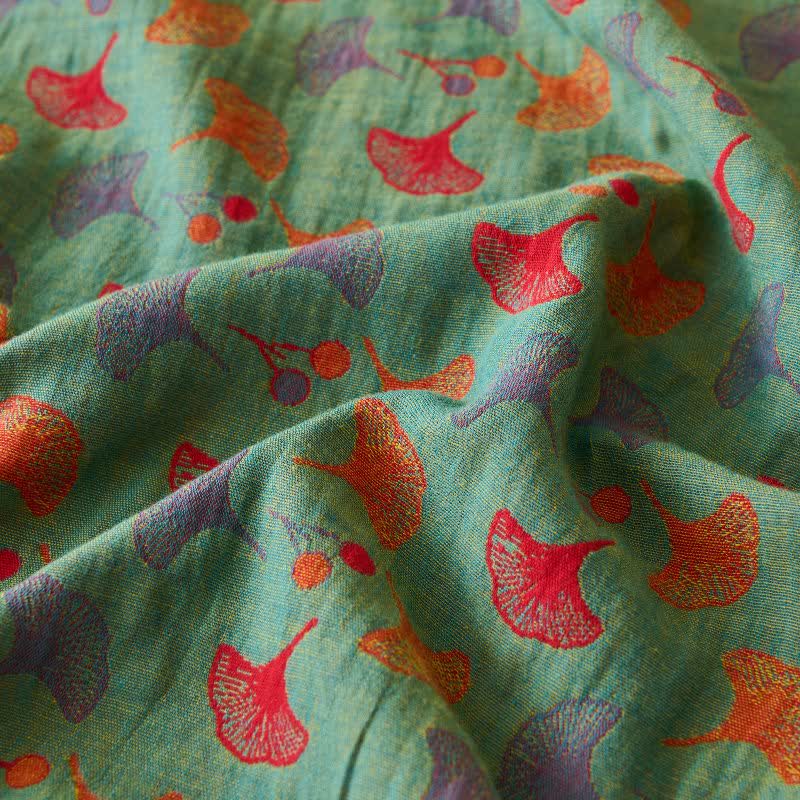 Copriletto in cotone naturale Ginkgo Biloba ispirato alla natura - image 17