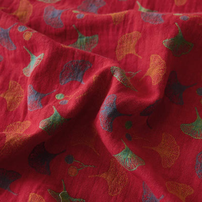 Copriletto in cotone naturale Ginkgo Biloba ispirato alla natura - image 5