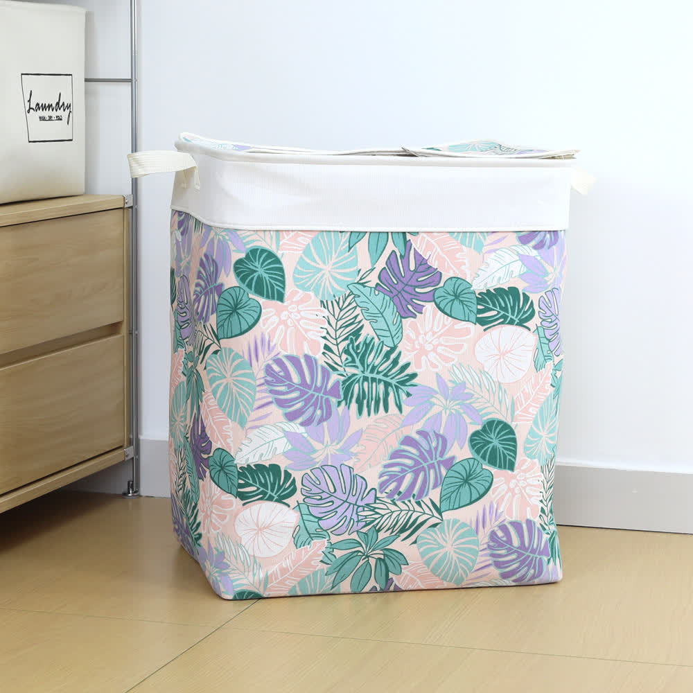 Borsa portaoggetti con cerniera a forma di foglia floreale - B - 3 pezzi - 50cm x 40cm x 60cm - image 7