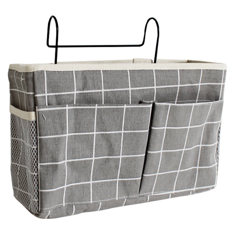 Borsa portaoggetti sospesa per letto del dormitorio - Blocco grigio - 3 pezzi - 30cm x 10cm x 19cm - image 13