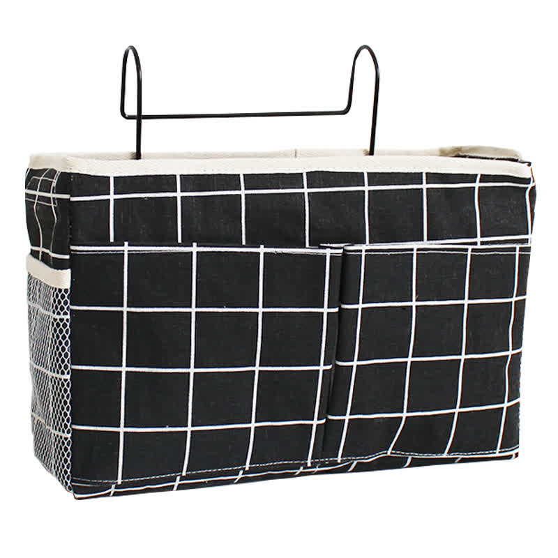 Borsa portaoggetti sospesa per letto del dormitorio - Blocco nero - 3 pezzi - 30cm x 10cm x 19cm - image 11