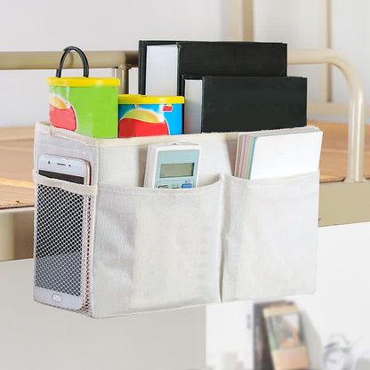 Borsa portaoggetti sospesa per letto del dormitorio - Bianco - 3 pezzi - 30cm x 10cm x 19cm - image 2