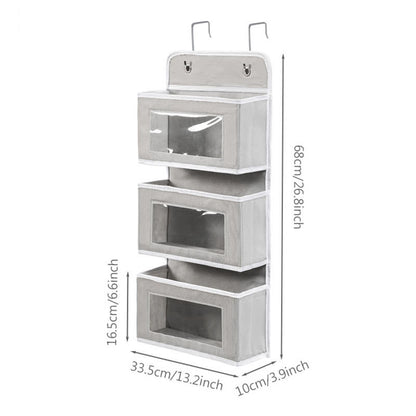 Organizzatore di stoccaggio multistrato sospeso per dormitorio - Grigio chiaro - 3 pezzi - 33.5cm x 10cm x 68cm - image 11