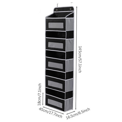 Organizzatore di stoccaggio multistrato sospeso per dormitorio - Nero - 3 pezzi - 45cm x 16.5cm x 145cm - image 15