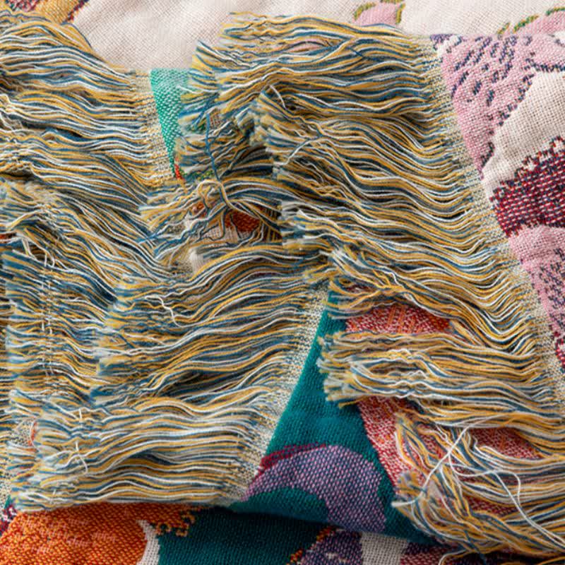 Coperta con nappe in garza di cotone a forma di fiore - image 5