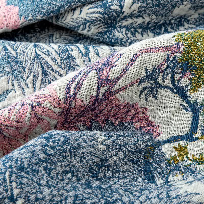 Coperta in garza di cotone Woodland con nappe - image 5