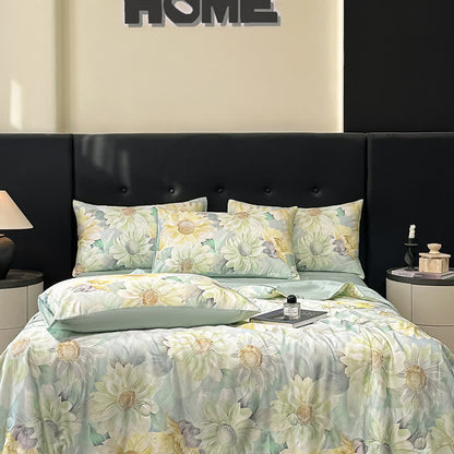 Trapunta naturale setosa con stampa a margherita - Set di biancheria da letto - Matrimoniale Grande - image 1