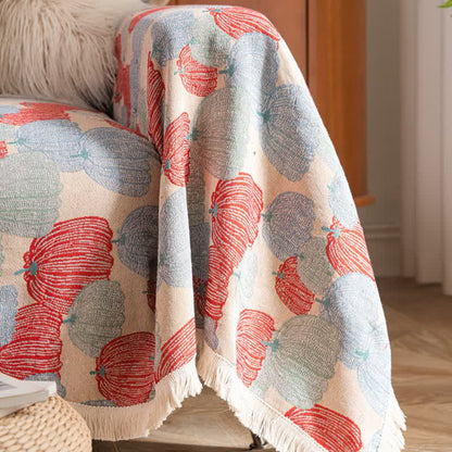 Copridivano vintage in jacquard con motivo a zucca - image 7