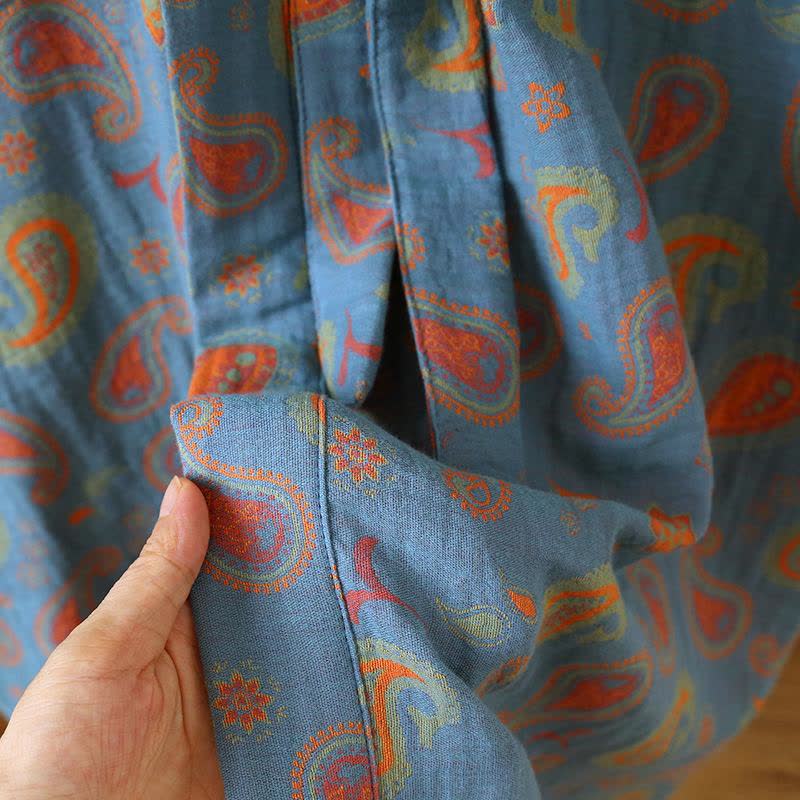 Kimono giapponese in garza di cotone Paisley - image 5