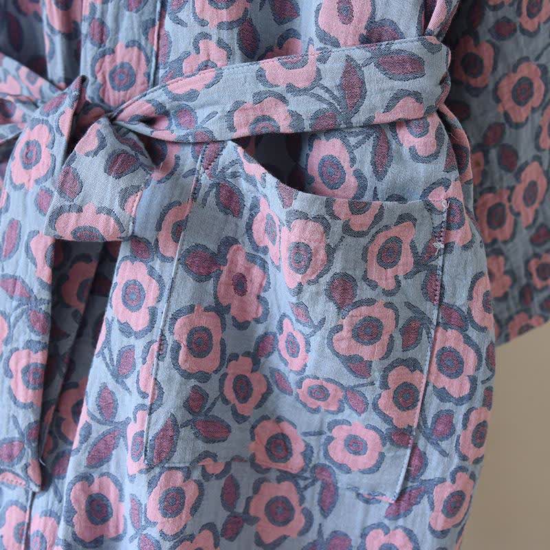 Kimono giapponese in cotone Begonia - image 9
