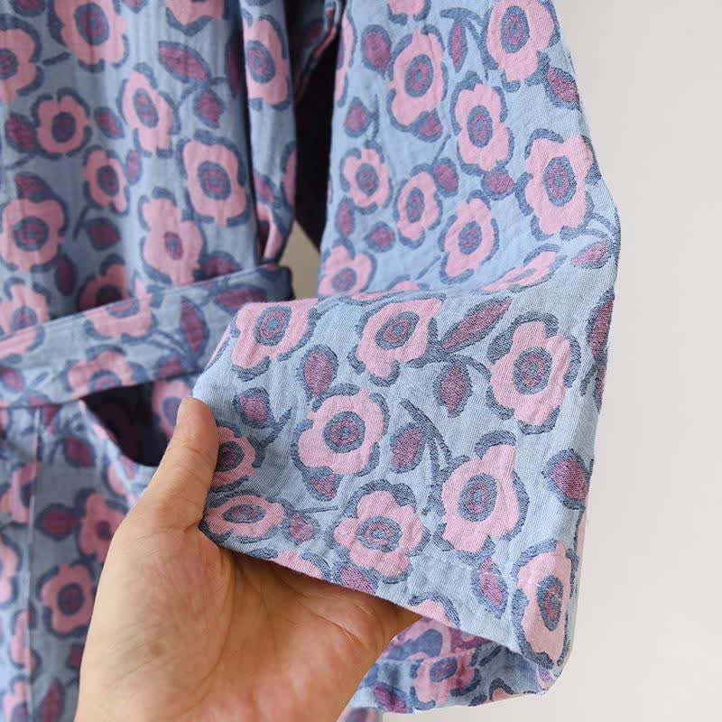 Kimono giapponese in cotone Begonia - image 8
