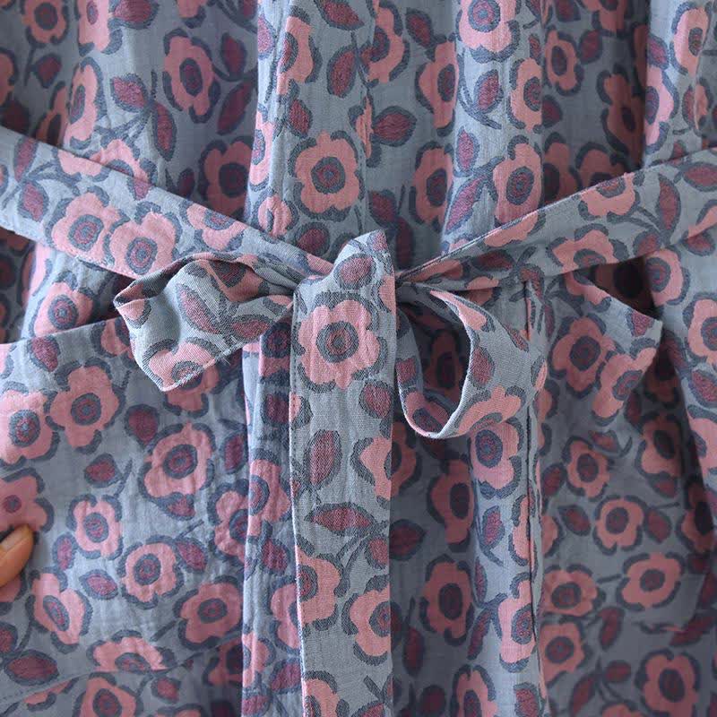 Kimono giapponese in cotone Begonia - image 7