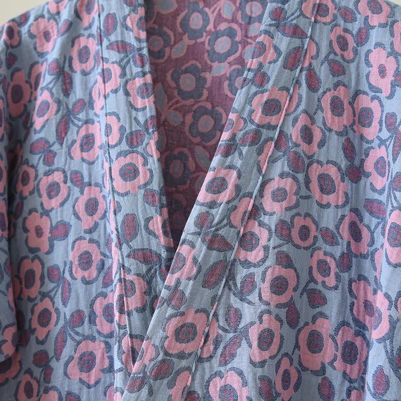 Kimono giapponese in cotone Begonia - image 6
