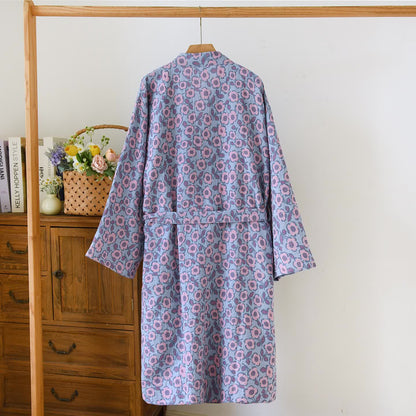 Kimono giapponese in cotone Begonia - image 5