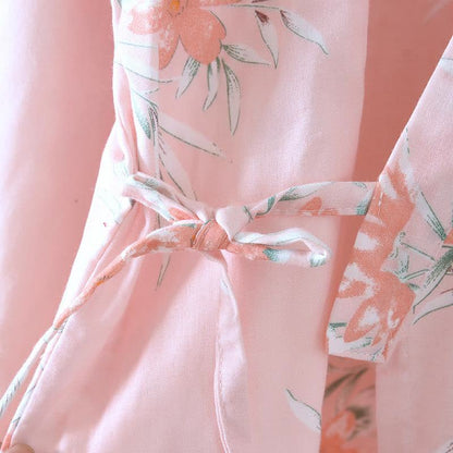 Kimono giapponese in cotone color fiore di pesco - image 8