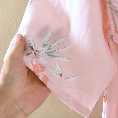 Kimono giapponese in cotone color fiore di pesco - image 12