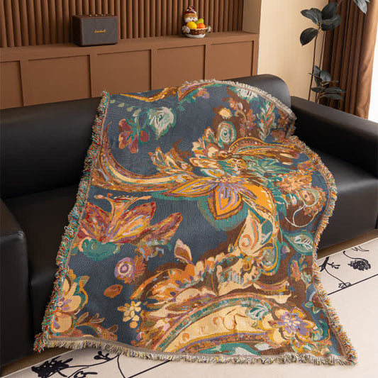 Coperta in garza di cotone floreale retrò - 130cm x 180cm - image 1