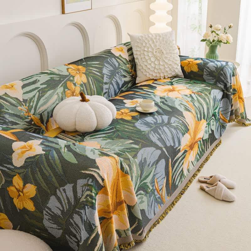 Coperta da divano con motivo a giglio - 180cm x 260cm - image 3