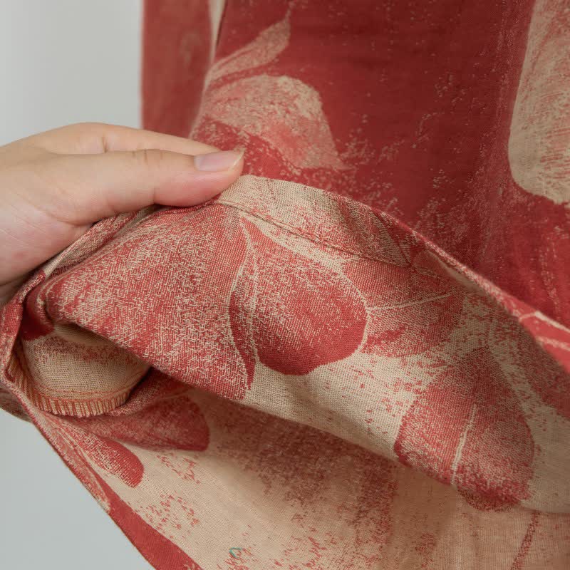 Pantaloncini da pigiama in cotone jacquard ibisco - image 4