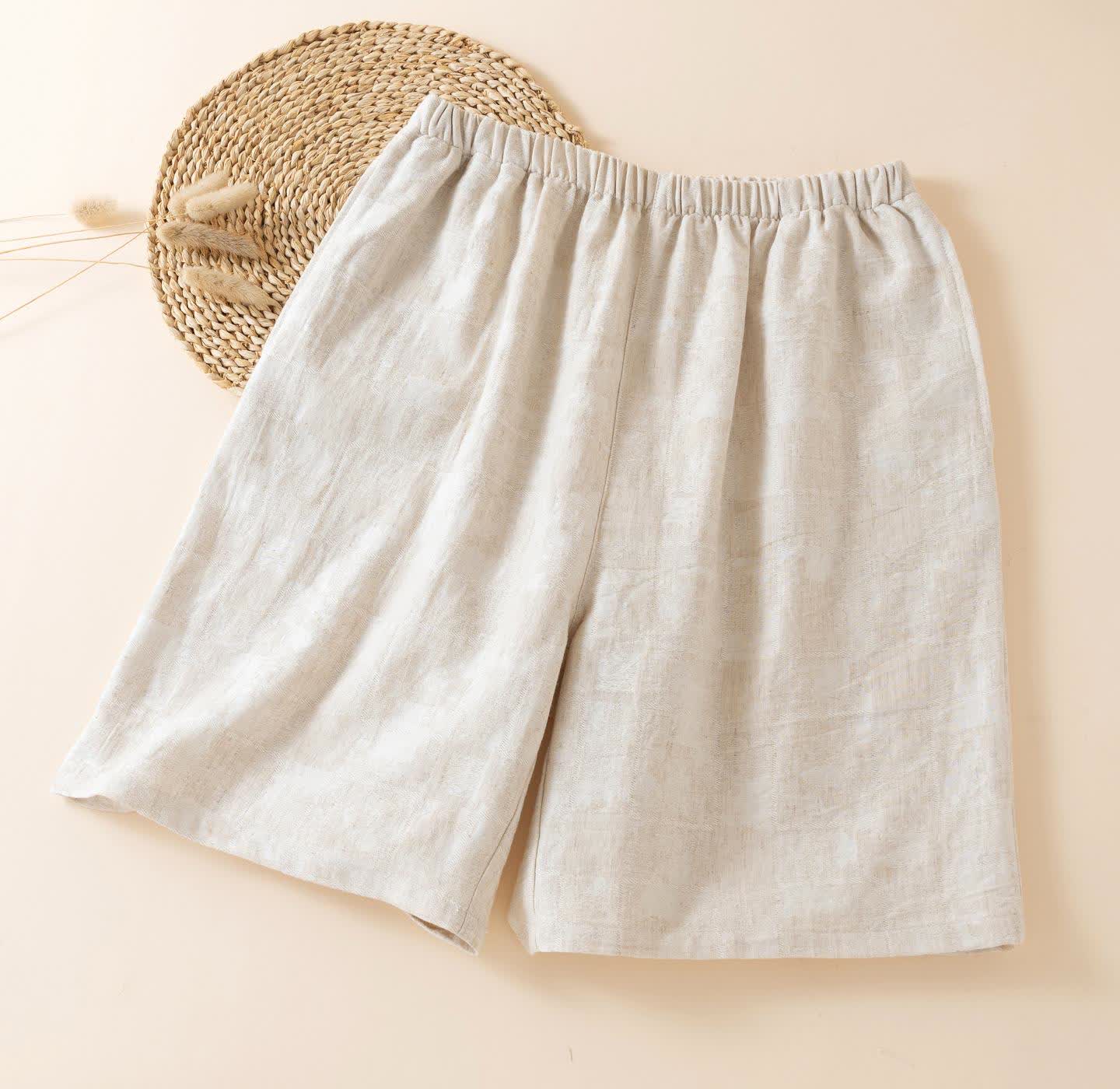 Pantaloncini da pigiama in cotone e lino coordinati per coppia - Uomini - 2XL - image 10
