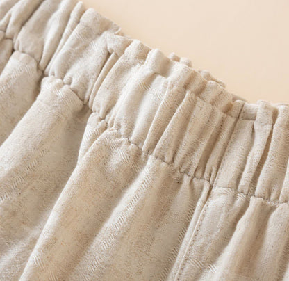 Pantaloncini da pigiama in cotone e lino coordinati per coppia - image 4