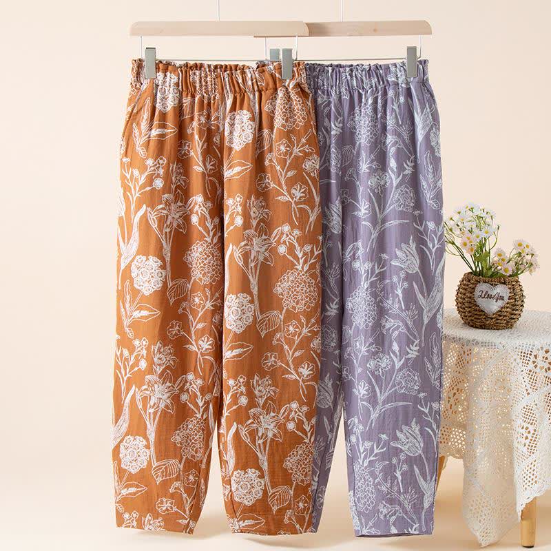 Pantaloni da salotto in garza di cotone jacquard Lily - image 1